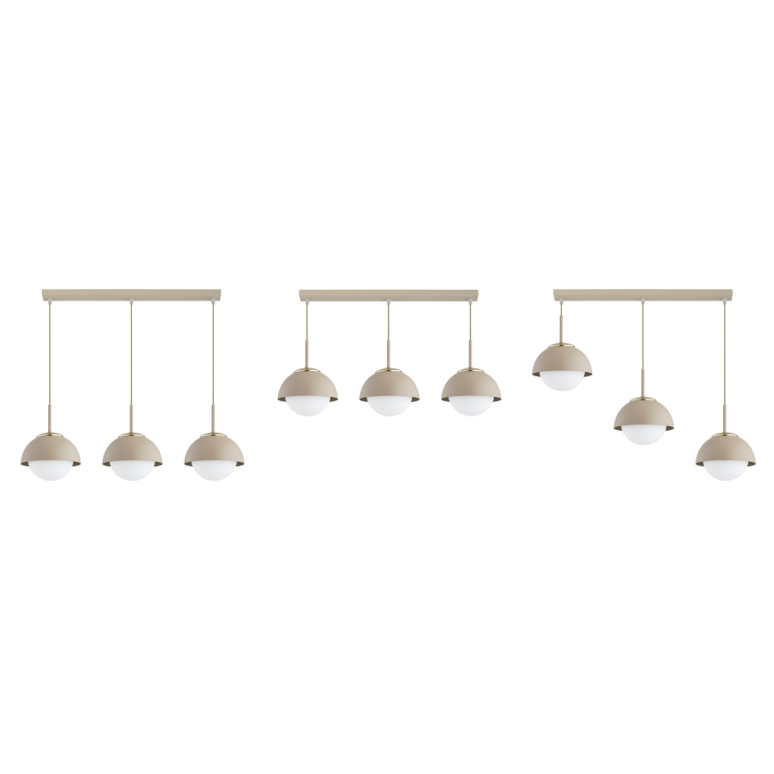 Brilagi - Pendelleuchte an Kabel COSMO 3xE27/60W/230V beige/gold
