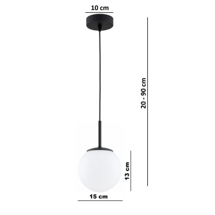 Brilagi - Pendelleuchte an Kabel MILO 1xE27/60W/230V schwarz