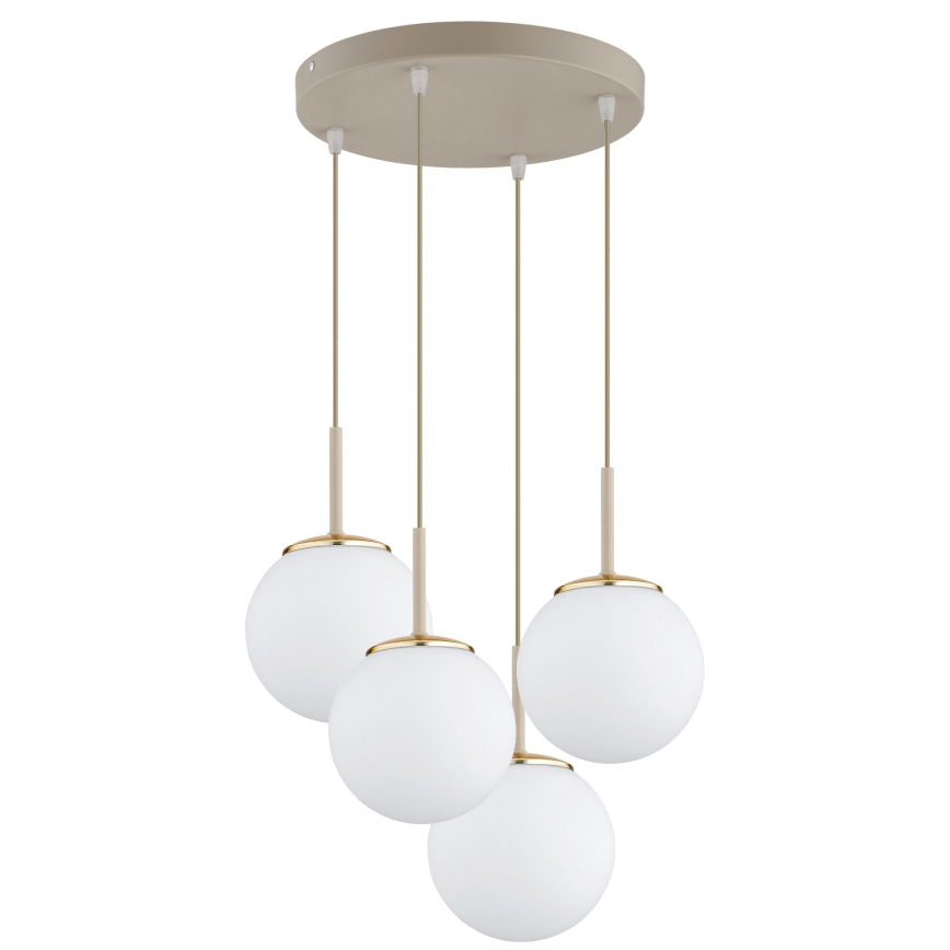 Brilagi - Pendelleuchte an Kabel MILO ECRU 4xE27/60W/230V beige/gold