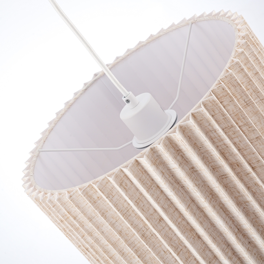 Brilagi - Pendelleuchte an Kabel NORDIC WAVE 1xE27/15W/230V Ø 32 cm Leinen/Weiß