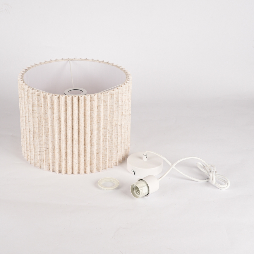 Brilagi - Pendelleuchte an Kabel NORDIC WAVE 1xE27/15W/230V Ø 32 cm Leinen/Weiß