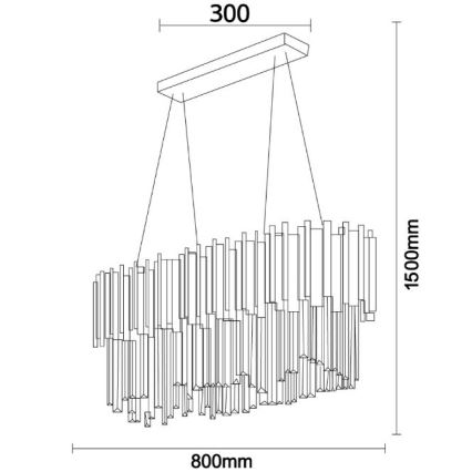 Brilagi - Pendelleuchte an Kabel PLAZA 10xE14/40W/230V