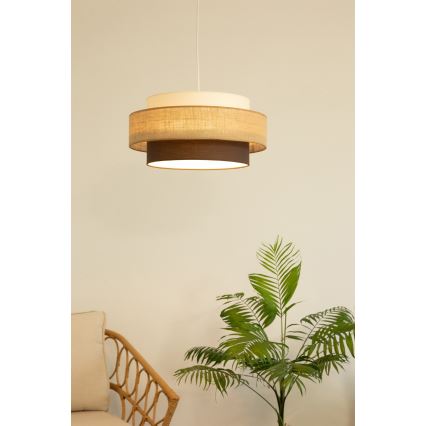 Brilagi - Pendelleuchte an Kabel RESNA 1xE27/60W/230V Ø 40 cm beige/schwarz