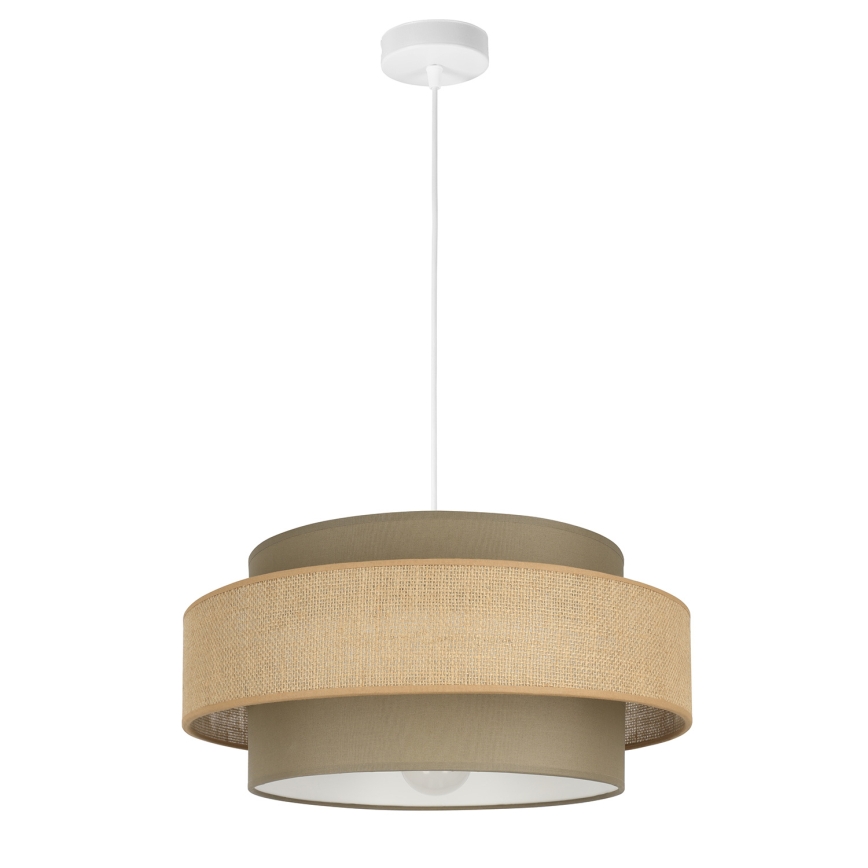 Brilagi - Pendelleuchte an Kabel RESNA 1xE27/60W/230V Ø 40 cm braun/beige