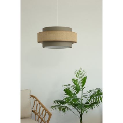 Brilagi - Pendelleuchte an Kabel RESNA 1xE27/60W/230V Ø 40 cm braun/beige