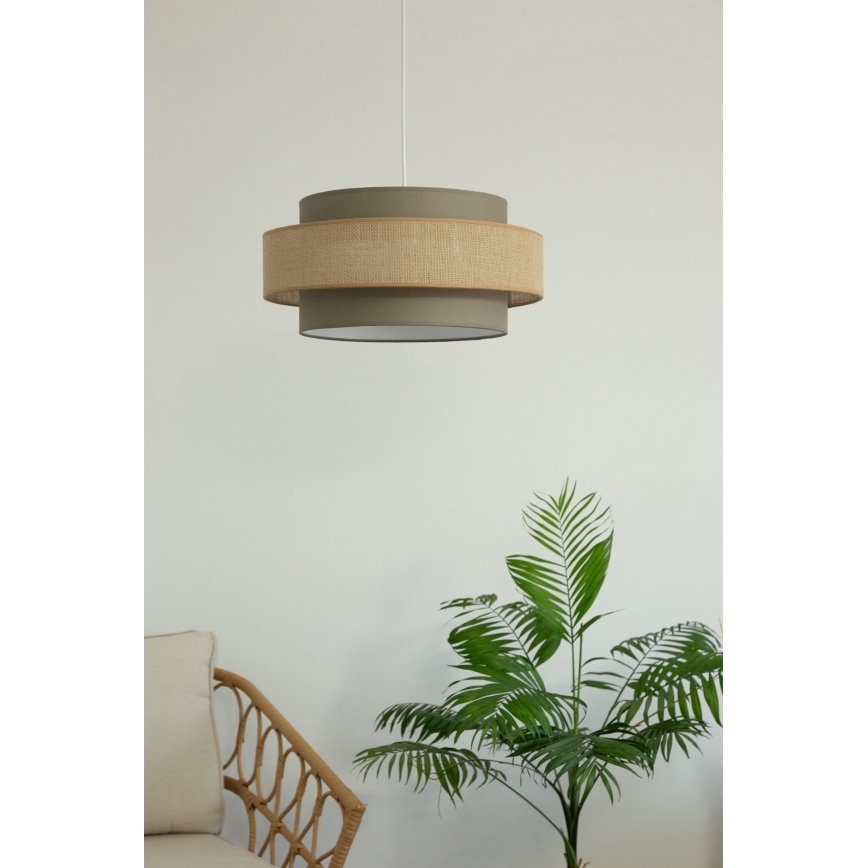 Brilagi - Pendelleuchte an Kabel RESNA 1xE27/60W/230V Ø 40 cm braun/beige