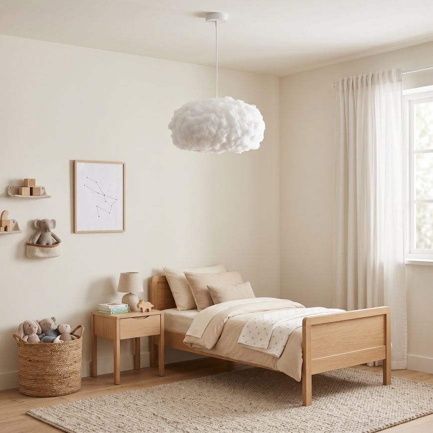 Brilagi - Pendelleuchte an Kabel SOLEAIR 1xE27/60W/230V Ø 45 cm weiß