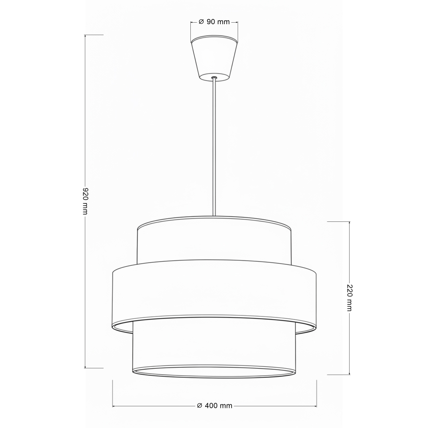 Brilagi - Pendelleuchte an Kabel SPACE 1xE27/60W/230V Ø 40 cm beige/creme