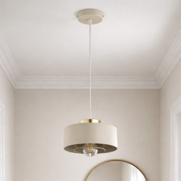 Brilagi - Pendelleuchte an Kabel SPRING 1xE27/60W/230V Ø 20 cm beige/gold