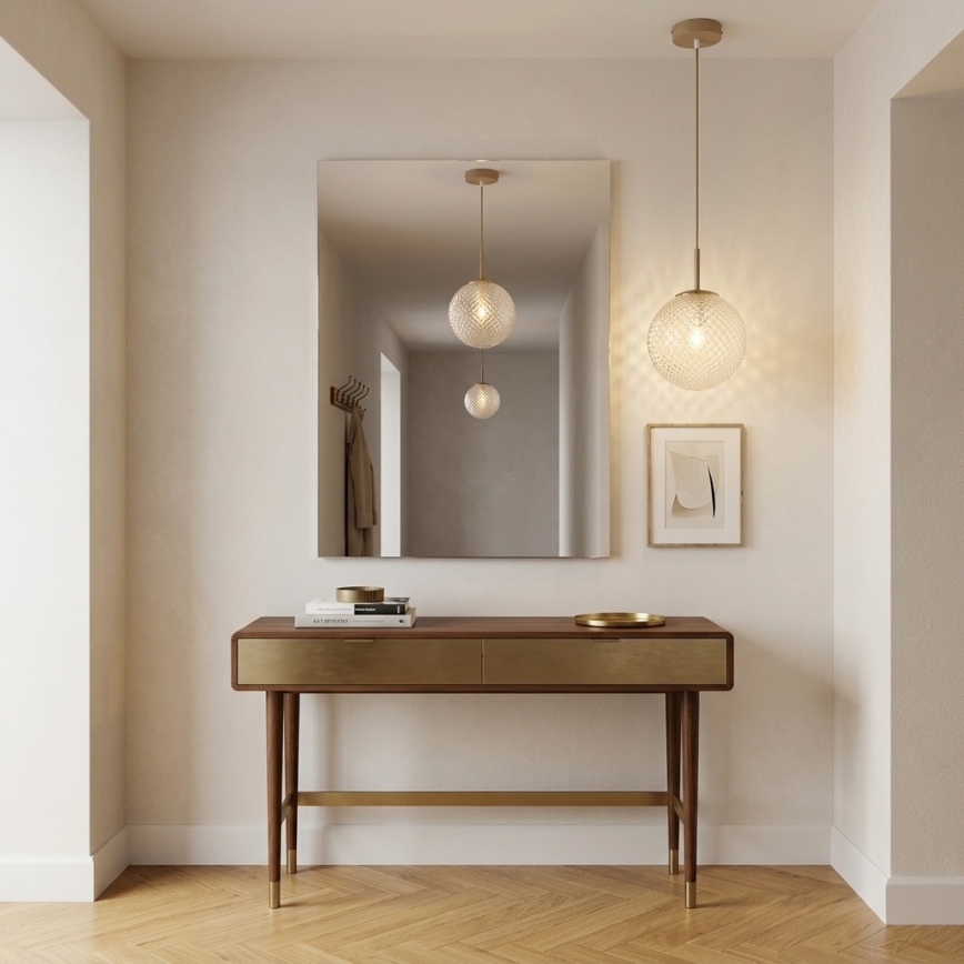 Brilagi - Pendelleuchte an Kabel STELLA 1xE27/60W/230V Ø 18 cm beige/gold