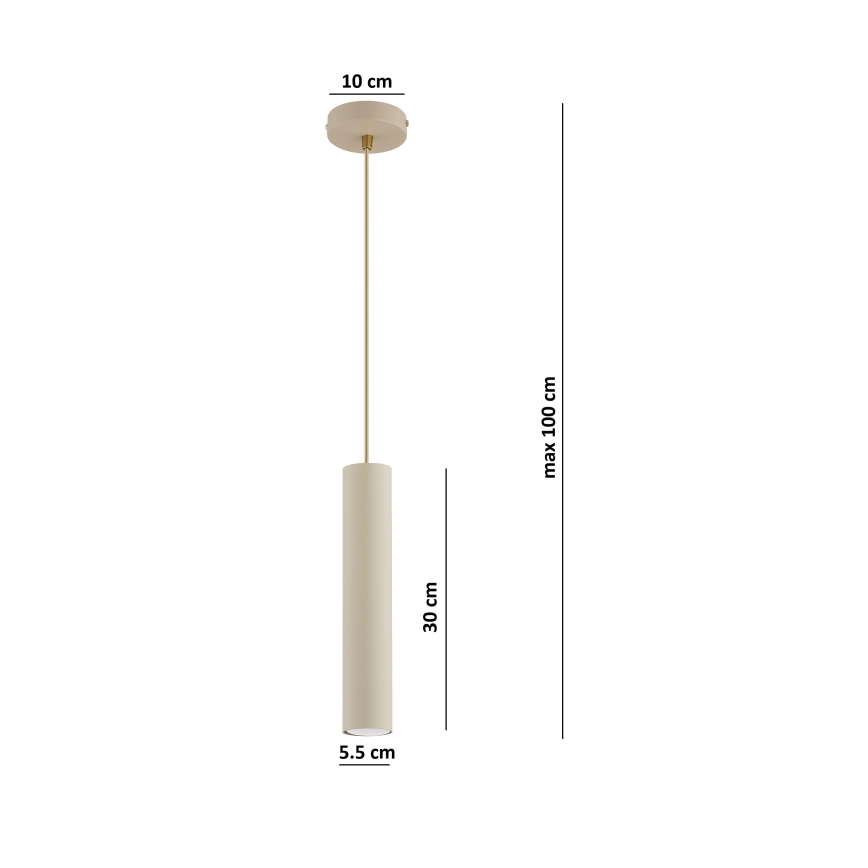 Brilagi - Pendelleuchte an Kabel TUBE 1xGU10/15W/230V beige/gold