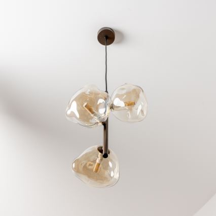 BRILAGI - Pendelleuchte an Kabel VULCANO 3xG9/8W/230V bronze/rauchbeige
