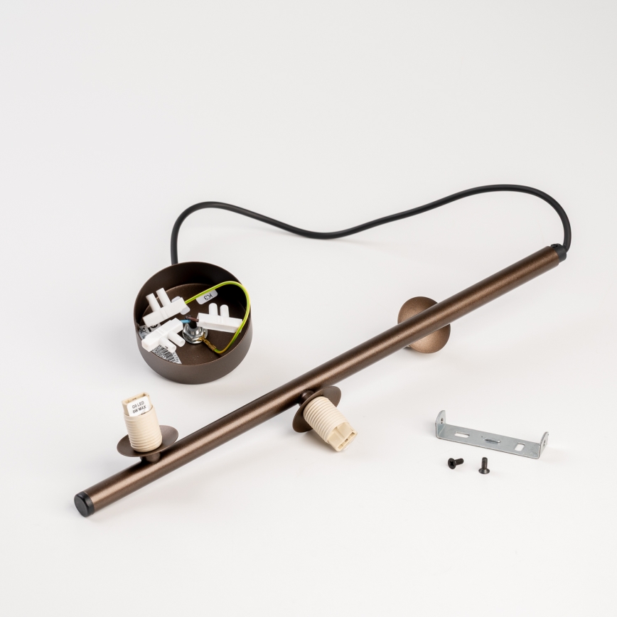 BRILAGI - Pendelleuchte an Kabel VULCANO 3xG9/8W/230V bronze/rauchbeige