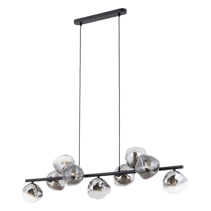 Brilagi - Pendelleuchte an Kabel VULCANO 9xG9/8W/230V schwarz/rauchschwarz