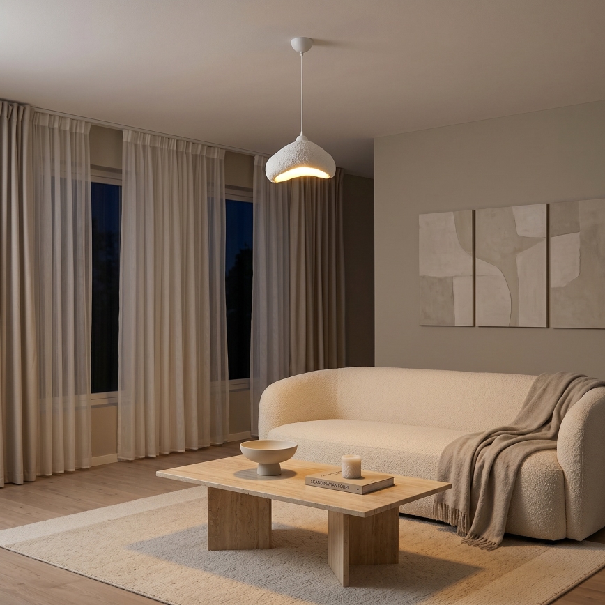 Brilagi - Pendelleuchte an Kabel WABI SABI 1xE27/40W/230V Ø 30 cm weiß