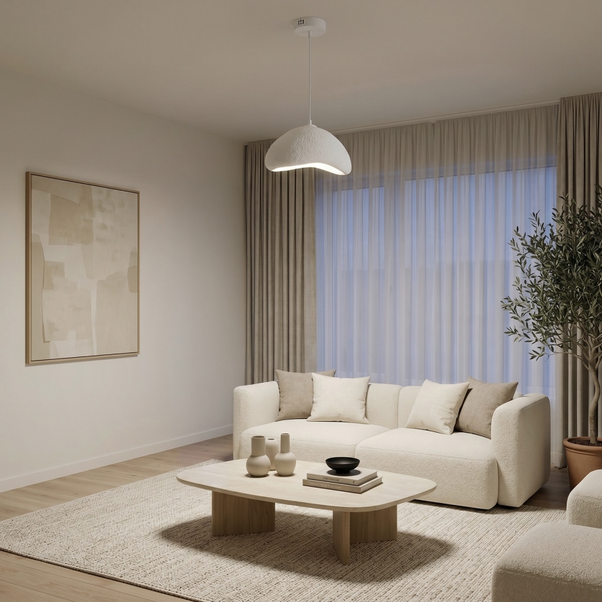 Brilagi - Pendelleuchte an Kabel WABI SABI 1xE27/40W/230V Ø 33 cm weiß