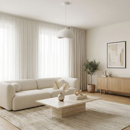 Brilagi - Pendelleuchte an Kabel WABI SABI 1xE27/40W/230V Ø 35 cm weiß