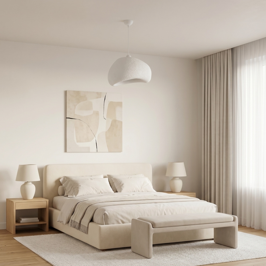 Brilagi - Pendelleuchte an Kabel WABI SABI 1xE27/40W/230V Ø 42 cm weiß
