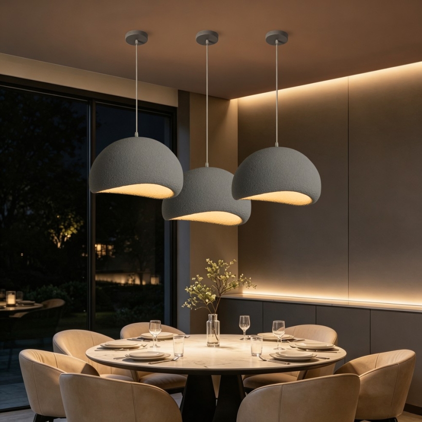 BRILAGI - Pendelleuchte an Kabel WABI SABI 1xE27/60W/230V Ø 40 cm grau