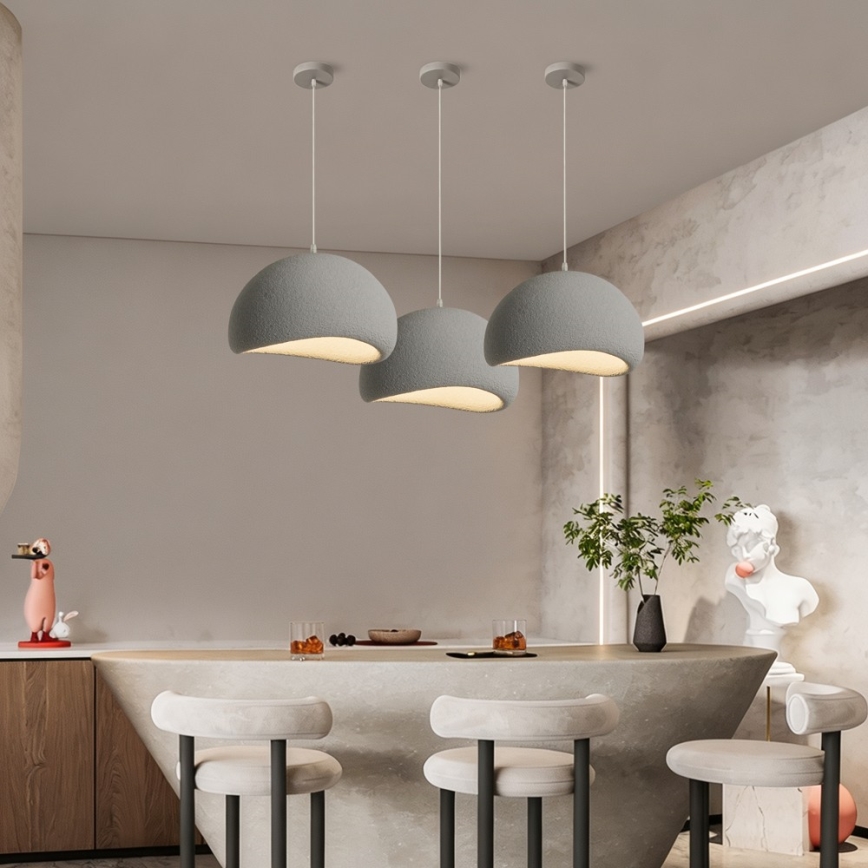BRILAGI - Pendelleuchte an Kabel WABI SABI 1xE27/60W/230V Ø 40 cm grau