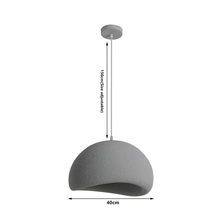 BRILAGI - Pendelleuchte an Kabel WABI SABI 1xE27/60W/230V Ø 40 cm grau