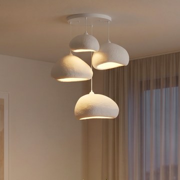 Brilagi - Pendelleuchte an Kabel WABI SABI 4xE27/40W/230V Ø 95 cm weiß