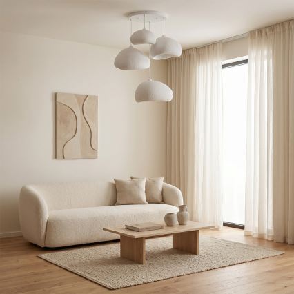 Brilagi - Pendelleuchte an Kabel WABI SABI 4xE27/40W/230V Ø 95 cm weiß