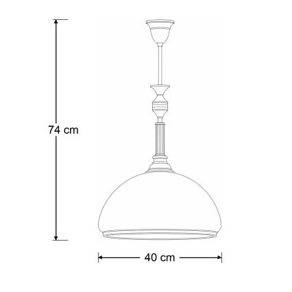 Brilagi - Pendelleuchte an Stange TAURUS 1xE27/15W/230V Ø 40 cm Bronze