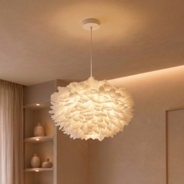 Brilagi - Pendelleuchte FEATHER mit Kabelaufhängung 3xE27/40W/230V Ø 50 cm weiß