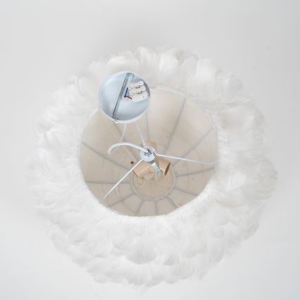 Brilagi - Pendelleuchte FEATHER mit Kabelaufhängung 3xE27/40W/230V Ø 50 cm weiß