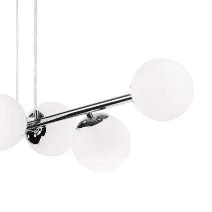 Brilagi - Pendelleuchte MALONY, mit Kabelaufhängung, 6xE14/20W/230V, glänzender Chrom