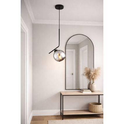 Brilagi - Pendelleuchte mit Kabel 1xE27/60W/230V schwarz/rauchgrau