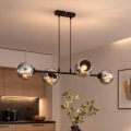 Brilagi - Pendelleuchte mit Kabel 4xE27/60W/230V schwarz/rauchgrau