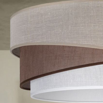 Brilagi - Pendelleuchte mit Kabel ARROW 1xE27/60W/230V Ø 45 cm beige/braun/weiß