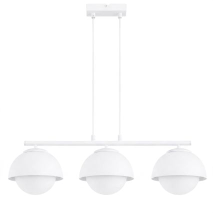BRILAGI - Pendelleuchte mit Kabel COSMO 3xE27/60W/230V weiß/gold