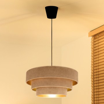 Brilagi - Pendelleuchte mit Kabel LUNETA 1x E27/60W/230V Ø 40 cm beige/gold