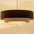 Brilagi - Pendelleuchte mit Kabel LUNETA 3xE27/60W/230V Ø 80 cm braun/beige/creme