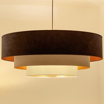 Brilagi - Pendelleuchte mit Kabel LUNETA 3xE27/60W/230V Ø 80 cm braun/beige/creme