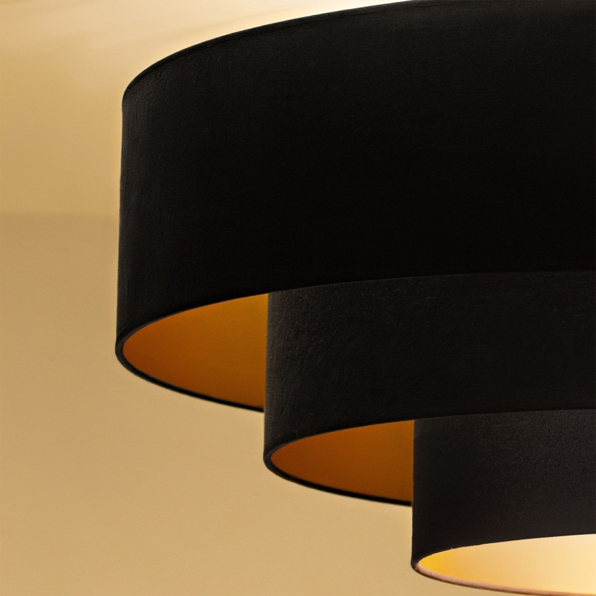 Brilagi - Pendelleuchte mit Kabel LUNETA 3xE27/60W/230V Ø 80 cm schwarz/gold