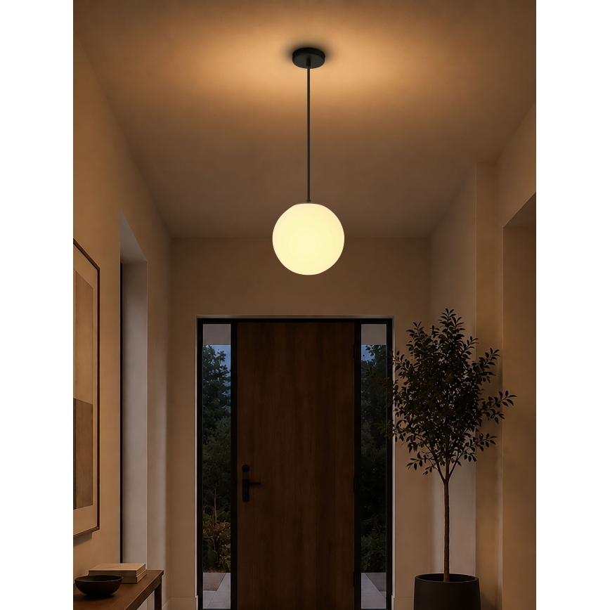 BRILAGI - Pendelleuchte mit Kabel POLOS 1xE27/40W/230V Ø 20 cm schwarz