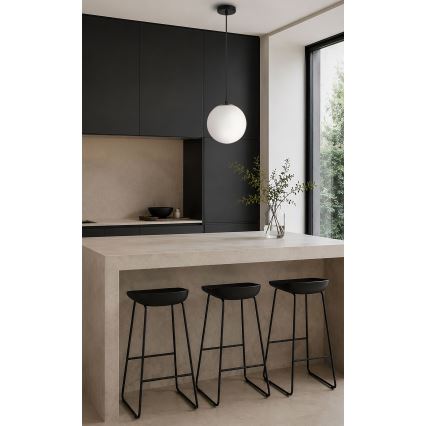 BRILAGI - Pendelleuchte mit Kabel POLOS 1xE27/40W/230V Ø 20 cm schwarz