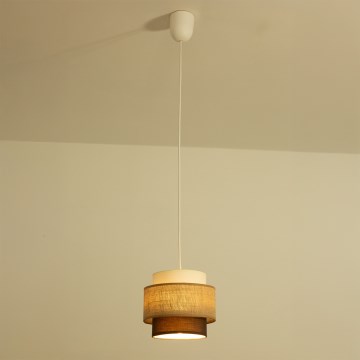 Brilagi - Pendelleuchte mit Kabel RESNA 1xE27/60W/230V Ø 20 cm beige/schwarz
