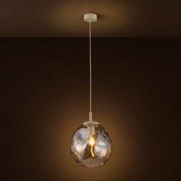 Brilagi - Pendelleuchte mit Kabel VULCANO 1xE27/15W/230V beige/rauchbeige