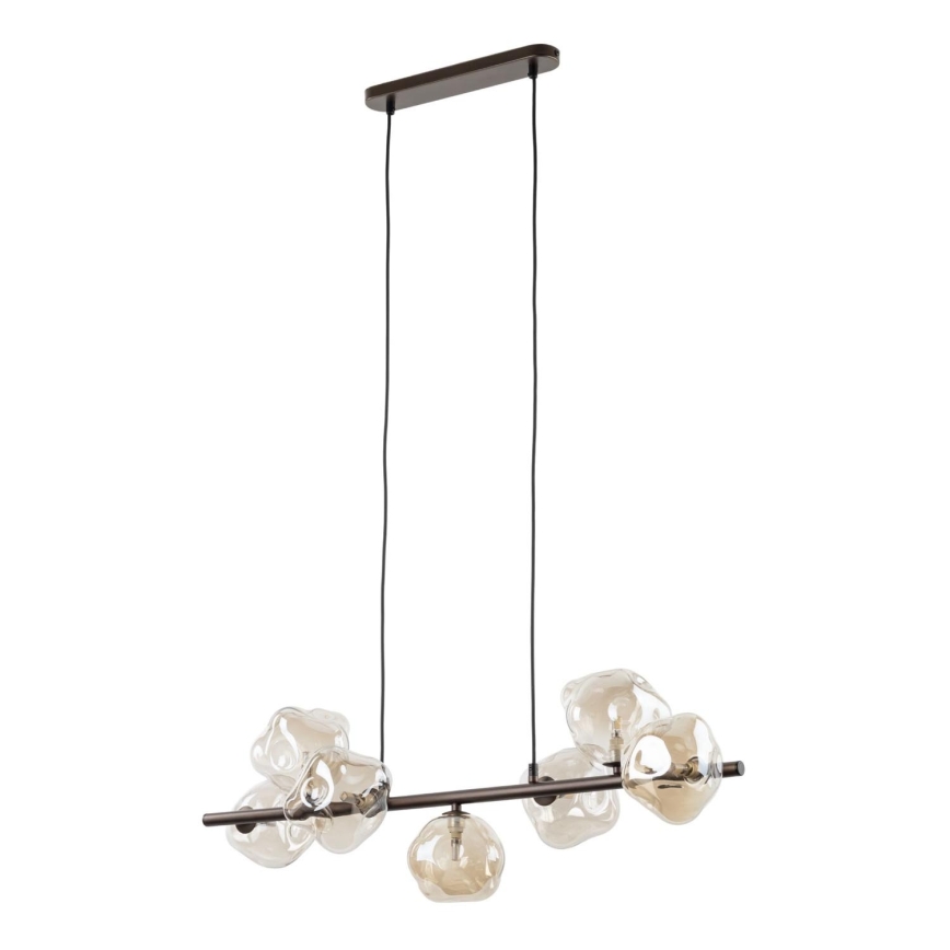 Brilagi - Pendelleuchte mit Kabel VULCANO 7xG9/8W/230V Bronze/rauchiges Beige