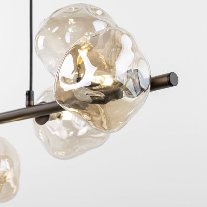 Brilagi - Pendelleuchte mit Kabel VULCANO 7xG9/8W/230V Bronze/rauchiges Beige