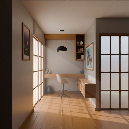 Brilagi - Pendelleuchte mit Kabel WABI SABI 1xE27/40W/230V schwarz