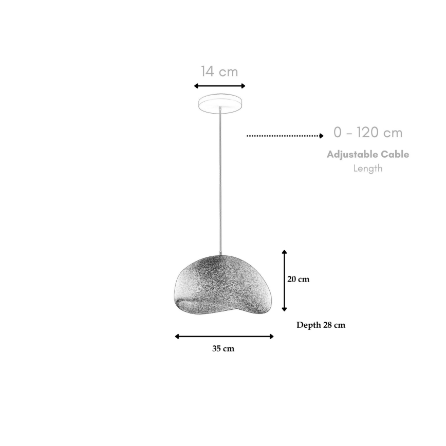 Brilagi - Pendelleuchte mit Kabel WABI SABI 1xE27/40W/230V schwarz