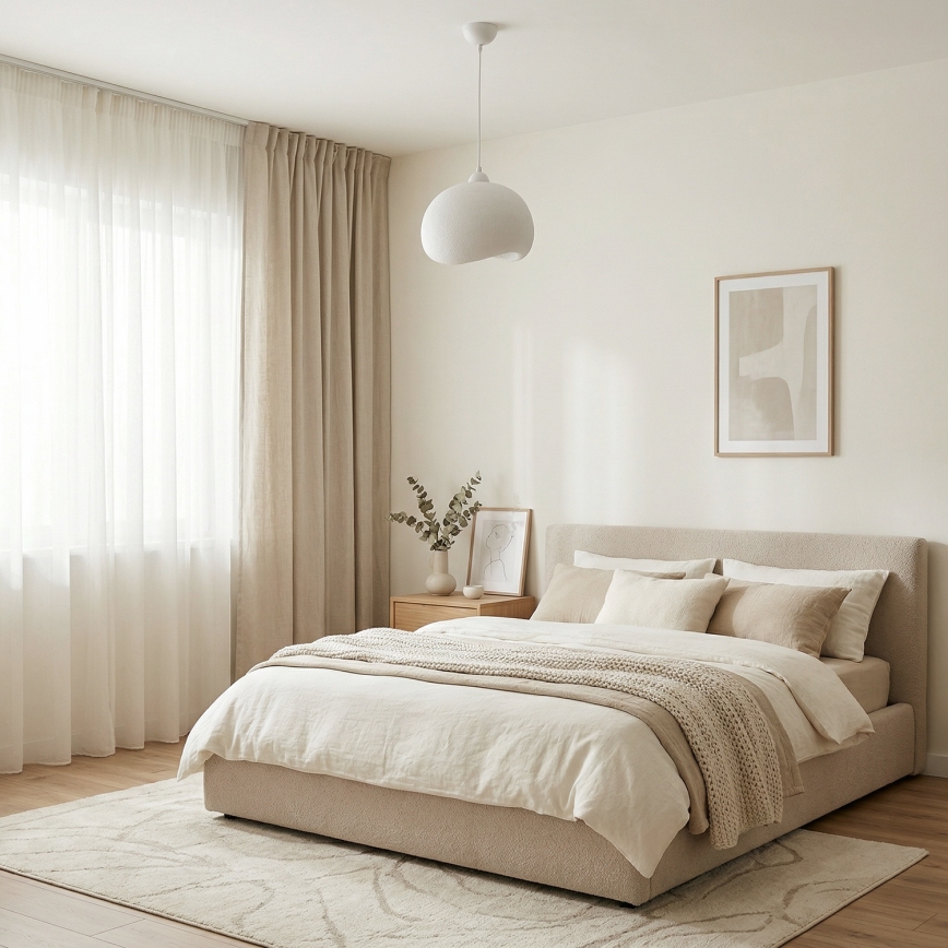 Brilagi - Pendelleuchte mit Kabel WABI SABI 1xE27/40W/230V Ø 34 cm weiß