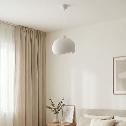 Brilagi - Pendelleuchte mit Kabel WABI SABI 1xE27/40W/230V Ø 34 cm weiß