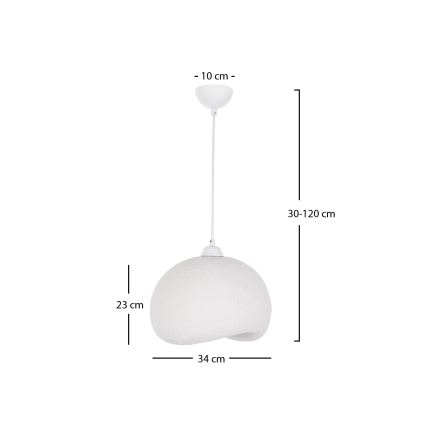 Brilagi - Pendelleuchte mit Kabel WABI SABI 1xE27/40W/230V Ø 34 cm weiß